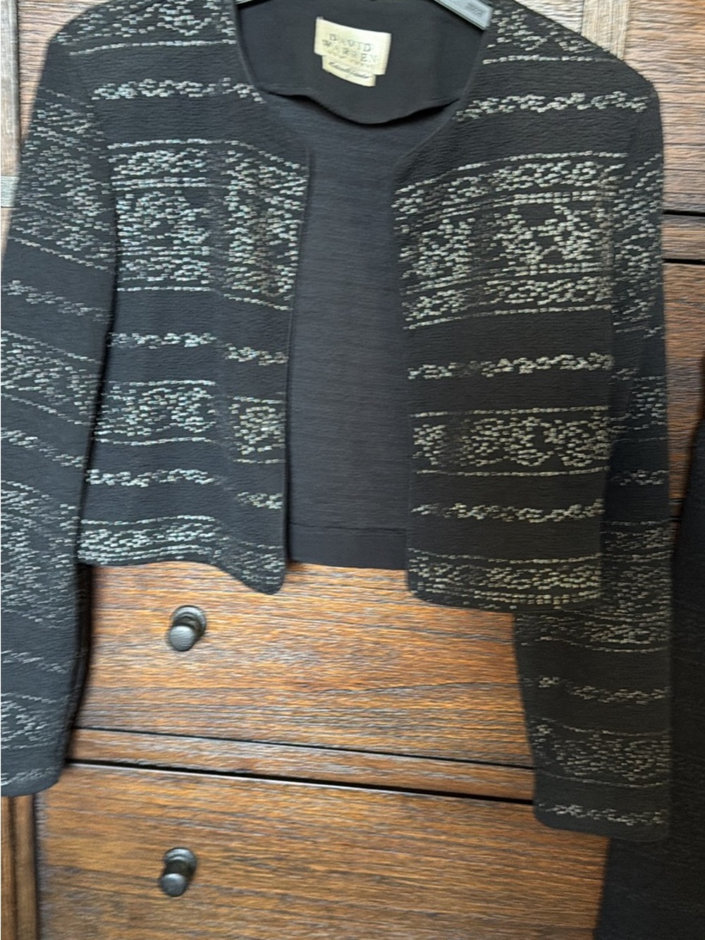 David Warren of New York tank style dress with bolero jacket